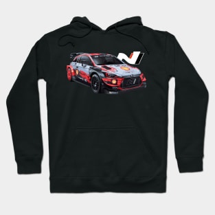 Ott Tänak Hyundai i20 N Rally2 car Hoodie